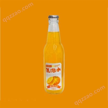 气泡水橙子味汽水330ml玻璃瓶装碳酸饮料果味饮品
