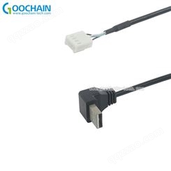 USB端子排线 智能电子设备充电线 弯头A公电源线 电脑机箱内连接