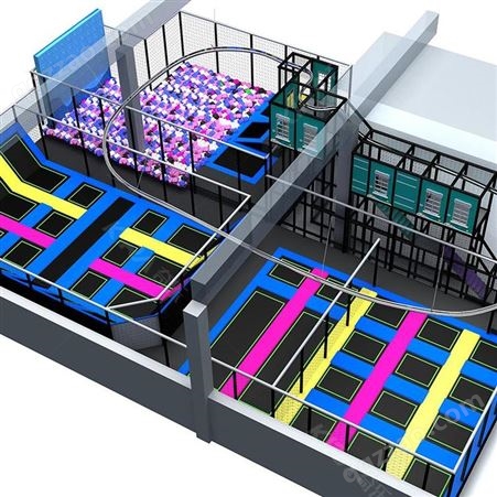 蹦床公园-大型蹦床设备定制-室内游乐场馆规划设计KIRA