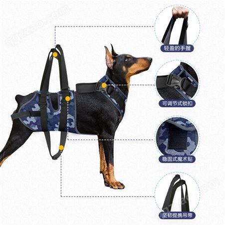 2023新款宠物狗狗用品老龄犬连体辅助背带受伤狗狗前后腿双吊带