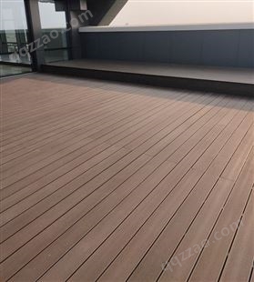 地台木地板防水院子阳台塑木地板定制木塑竹木护栏围栏廊架