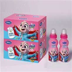 完达山小达人草莓味儿童奶嘴乳酸菌饮品瓶装招商200ml×24瓶
