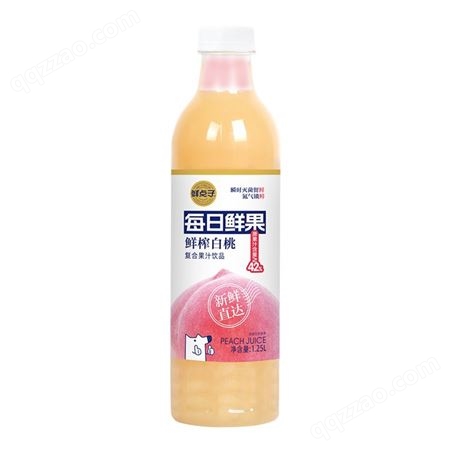 鲜点子鲜榨白桃复合果汁饮品果汁饮料1.25L代理