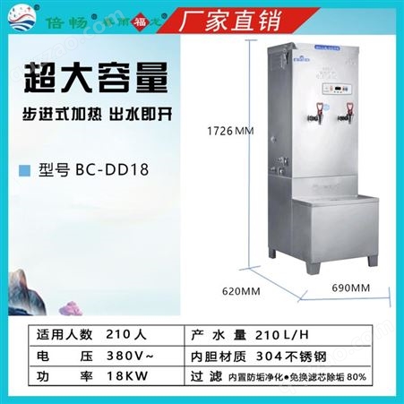 北京春雨福龙大容量电开水器全自动商用热水器BC-DD12内置防垢净化免换滤芯