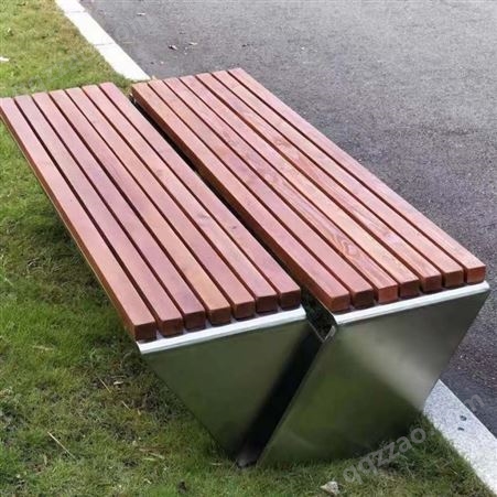 公园椅户外休闲实木长椅子塑木公共座椅铁艺铸铝长条椅排椅庭院凳
