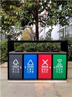 定制户外垃圾桶，四种分类垃圾箱户外环卫使用