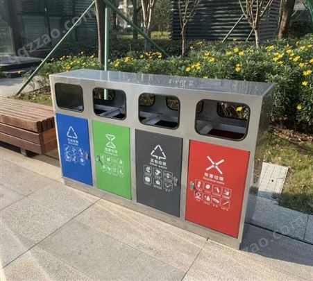 不锈钢户外垃圾桶果皮箱大号分类小区物业室外 公共环卫环保桶
