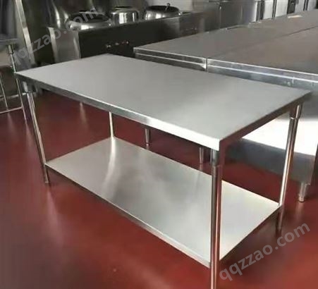 304加厚不锈钢推拉门工作台加工焊接商用厨房操作台