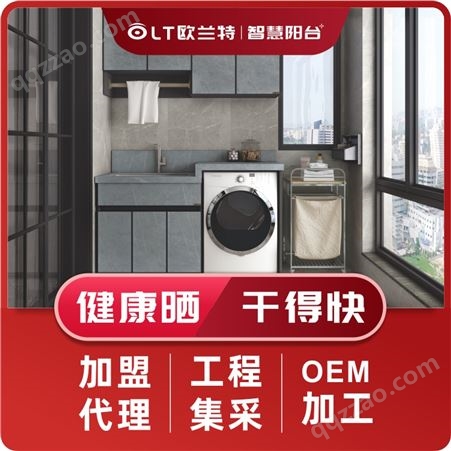 OGA2C阳台柜 阳台洗衣池洗衣机一体柜 定制洗衣机柜