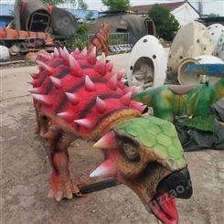 定制大型仿真恐龙模型行走 恐龙皮套亲子互动双冠恐龙表演服饰