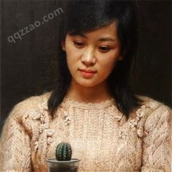朝鲜画 朝鲜油画展 白明学（功勋艺术家）《清水出芙蓉》106x45