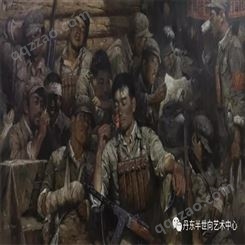 朝鲜画 朝鲜油画价格 崔武光（功勋艺术家）《峥嵘岁月 》156x88