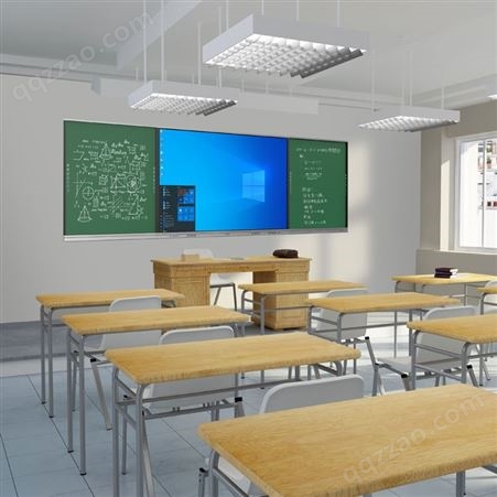 教室黑板 加强边框组合推拉绿板活动副屏多媒体