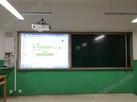 多媒体磁性教学推拉黑板大电子白板教学培训推拉绿板左右推拉
