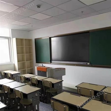 教室黑板 加强边框组合推拉绿板活动副屏多媒体