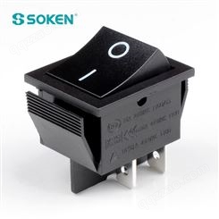 soken RK1-01黑两档4脚 船型开关制造商 2档翘板 多功能按钮