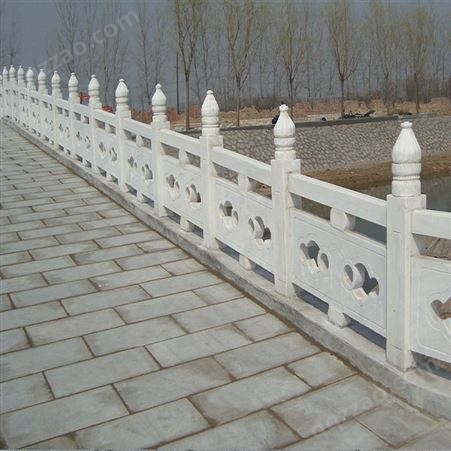 汉白玉石栏杆 供应多种材质 花岗岩石材护栏定制