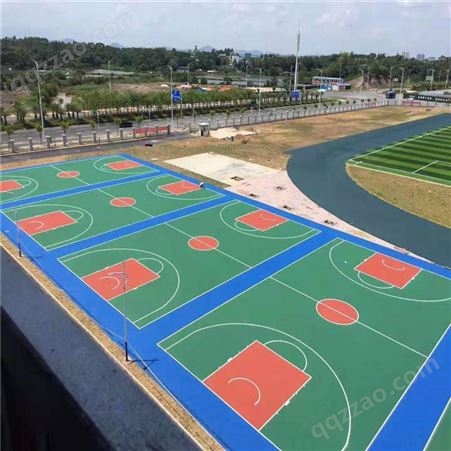 防城港东兴篮球场地胶是材料丙烯酸硅PU球场加厚